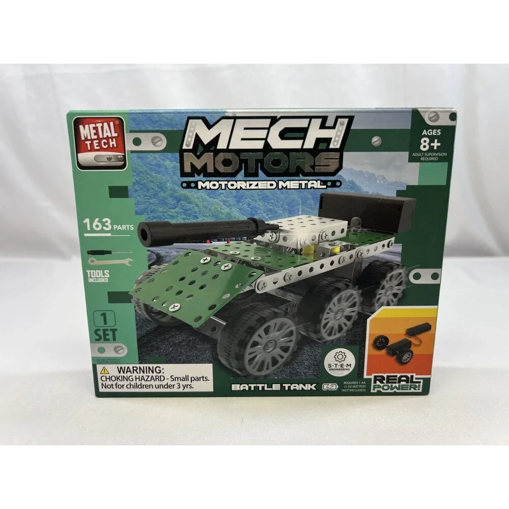 Metal Tech Mech Motors Motorized Metal Battle Tank (FACTORY SEALED)